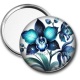 Miroir de poche - fleur exotique