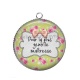 Pendentif Cabochon Argent - maîtresse gentille