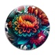 Cabochon Verre - fleur exotique