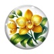 Cabochon Verre - fleur exotique