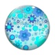 Cabochon Verre - fleur