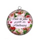 Pendentif Cabochon Argent - maîtresse gentille
