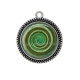 Pendentif Cabochon Argent - spirale