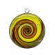 Pendentif Cabochon Argent - spirale