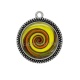 Pendentif Cabochon Argent - spirale