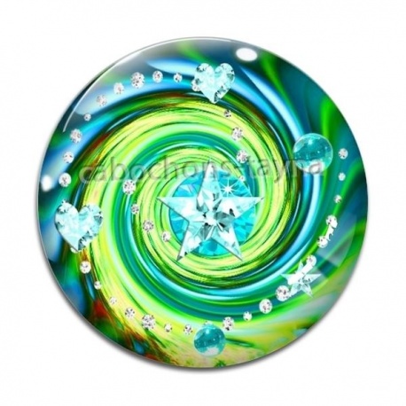 Cabochon Verre - spirale