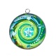 Pendentif Cabochon Argent - spirale