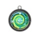 Pendentif Cabochon Argent - spirale