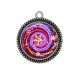 Pendentif Cabochon Argent - spirale