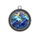 Pendentif Cabochon Argent - style marbre