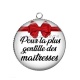 Pendentif Cabochon Argent - maîtresse gentille