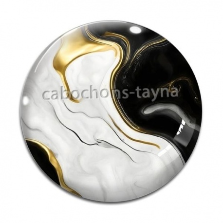 Cabochon Verre - style marbre