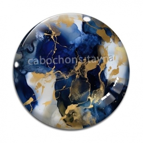 Cabochon Verre - style marbre