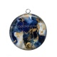 Pendentif Cabochon Argent - style marbre