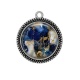 Pendentif Cabochon Argent - style marbre