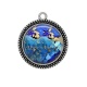 Pendentif Cabochon Argent - style marbre