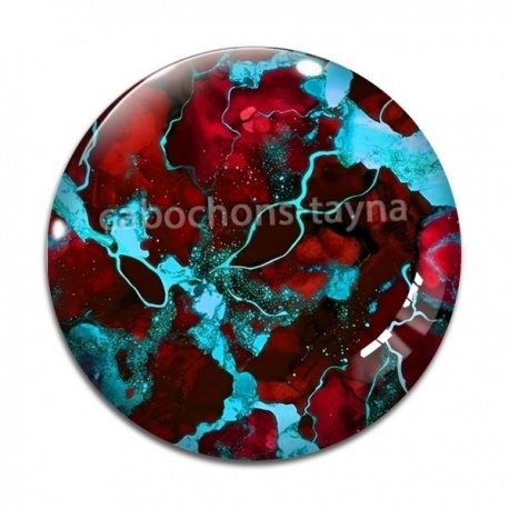 Cabochon Verre - style marbre