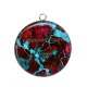 Pendentif Cabochon Argent - style marbre