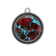 Pendentif Cabochon Argent - style marbre