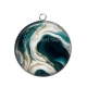 Pendentif Cabochon Argent - style marbre