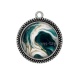 Pendentif Cabochon Argent - style marbre