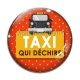 Cabochon Verre - taxi qui déchire