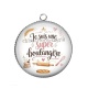 Pendentif Cabochon Argent - je une boulangère qui déchire