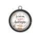 Pendentif Cabochon Argent - je une boulangère qui déchire
