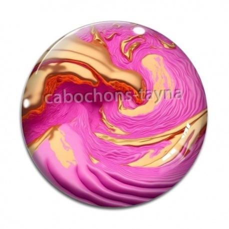 Cabochon Verre - style marbre