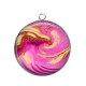 Pendentif Cabochon Argent - style marbre