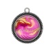 Pendentif Cabochon Argent - style marbre