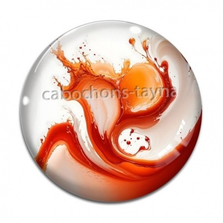 Cabochon Verre - style marbre
