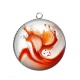 Pendentif Cabochon Argent - style marbre