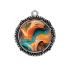 Pendentif Cabochon Argent - abstrait