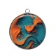Pendentif Cabochon Argent - abstrait