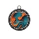 Pendentif Cabochon Argent - abstrait