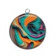 Pendentif Cabochon Argent - abstrait