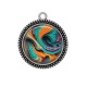 Pendentif Cabochon Argent - abstrait