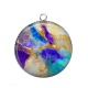 Pendentif Cabochon Argent - effet marbre