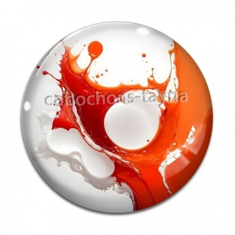 Cabochon Verre - effet marbre