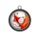 Pendentif Cabochon Argent - effet marbre