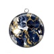 Pendentif Cabochon Argent - effet marbre