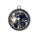Pendentif Cabochon Argent - effet marbre
