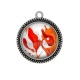 Pendentif Cabochon Argent - effet marbre