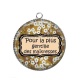 Pendentif Cabochon Argent -  maîtresse gentille