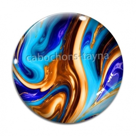 Cabochon Verre - effet marbre