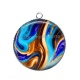 Pendentif Cabochon Argent - effet marbre