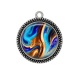 Pendentif Cabochon Argent - effet marbre