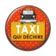 Cabochon Résine - taxi qui déchire