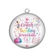 Pendentif Cabochon Argent - une coach de twirling formidable